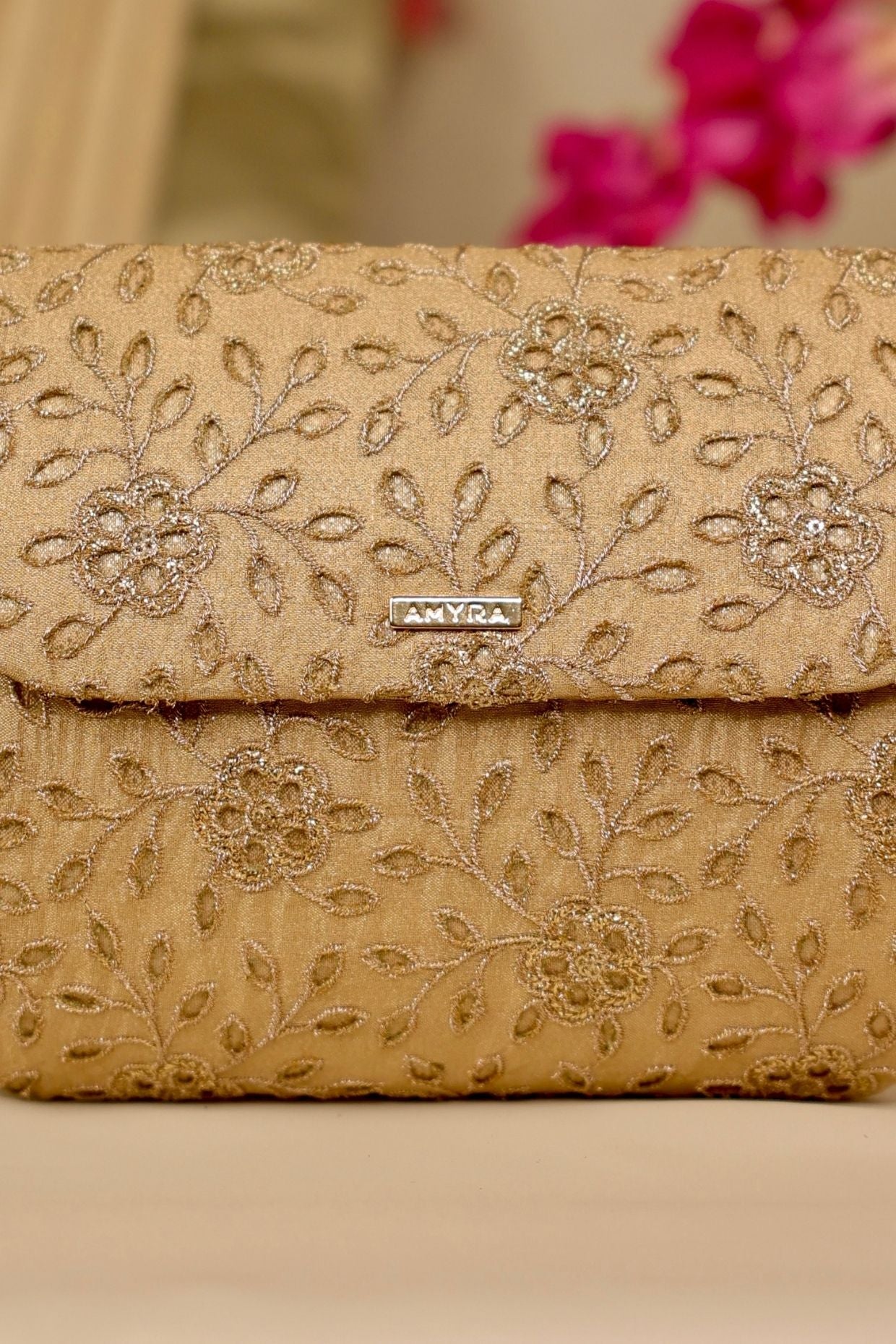 Tarang Flapover Bag - Gold