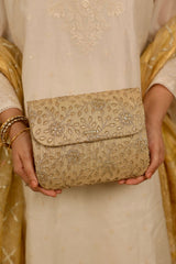 Tarang Flapover Bag - Gold