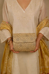 Tarang Flapover Bag - Gold