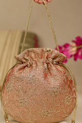 Tarang cutwork potli - Copper