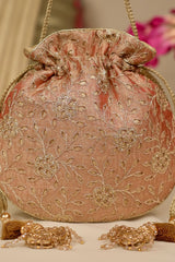 Tarang cutwork potli - Copper
