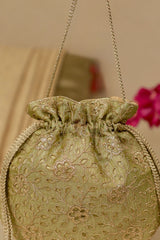 Tarang cutwork potli - Green
