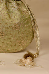 Tarang cutwork potli - Green