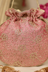 Tarang cutwork potli - Pink