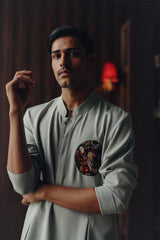 Art Deco Angarkha Kurta