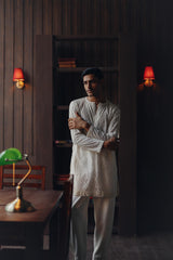 Ivory Threadwork Kurta