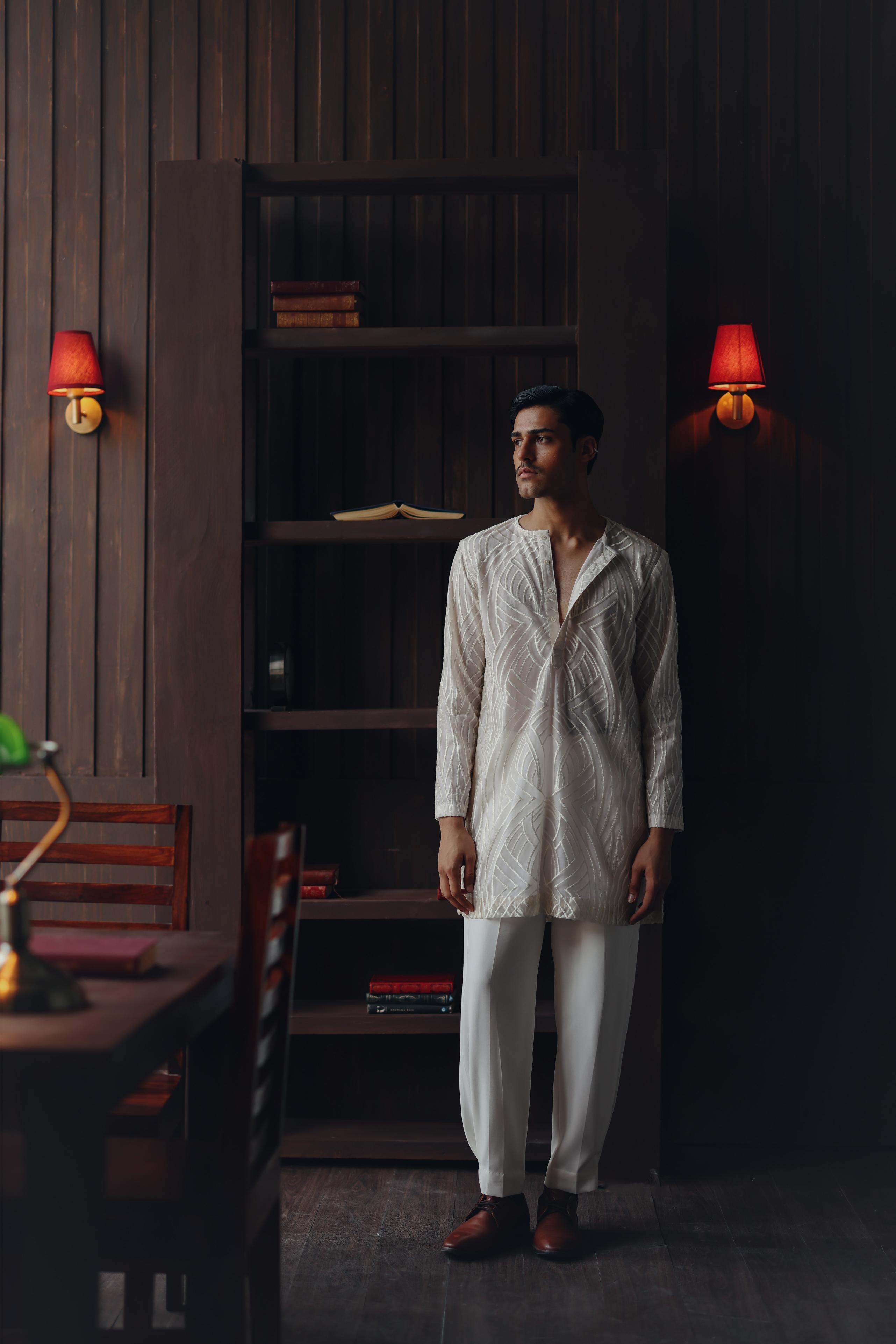 Ivory Threadwork Kurta