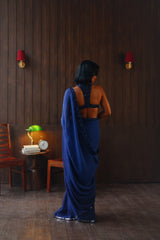 Georgette ombre embellished saree with bralette
