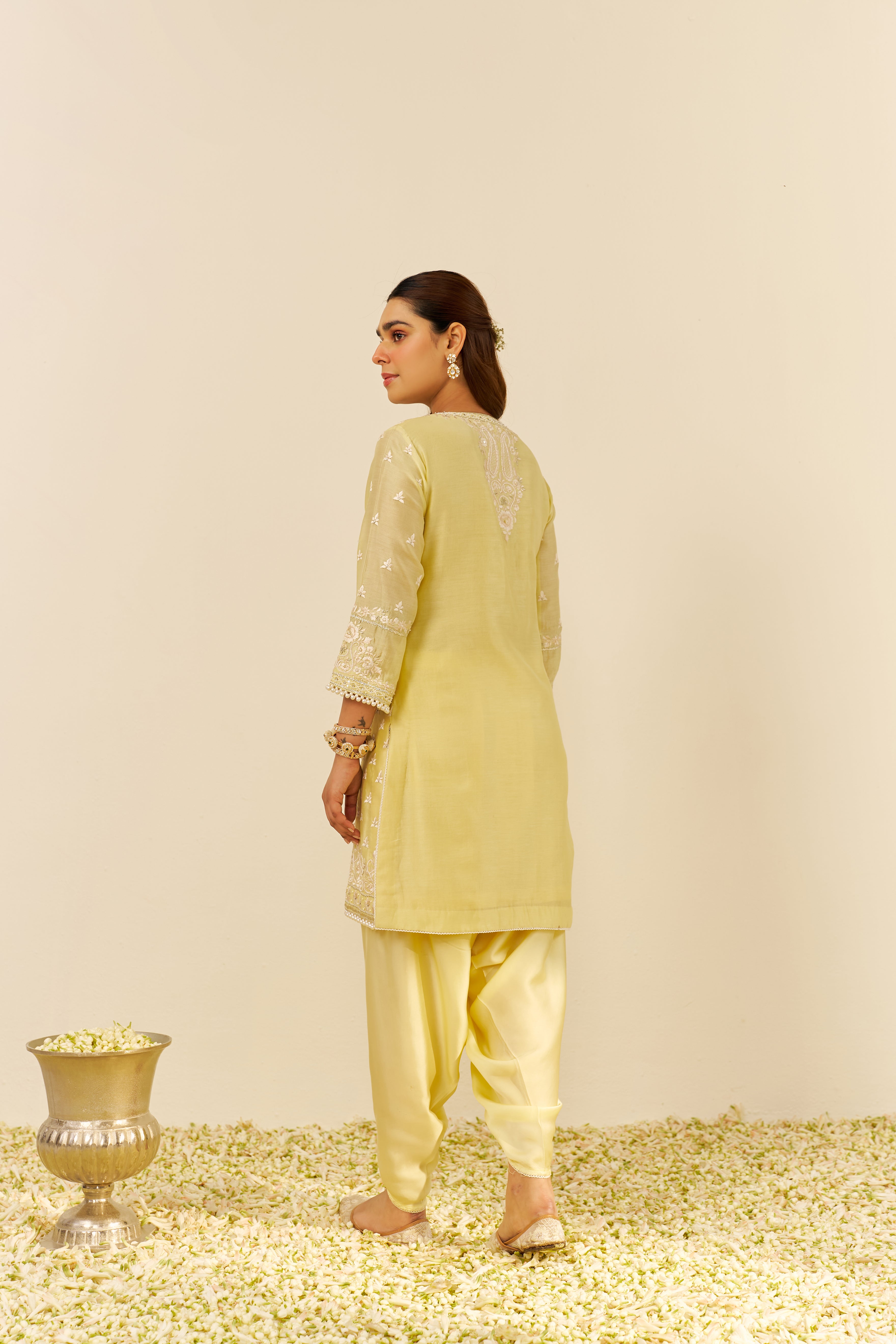 ZAISHA - SHORT KURTA WITH DHOTI AND DUPATTA