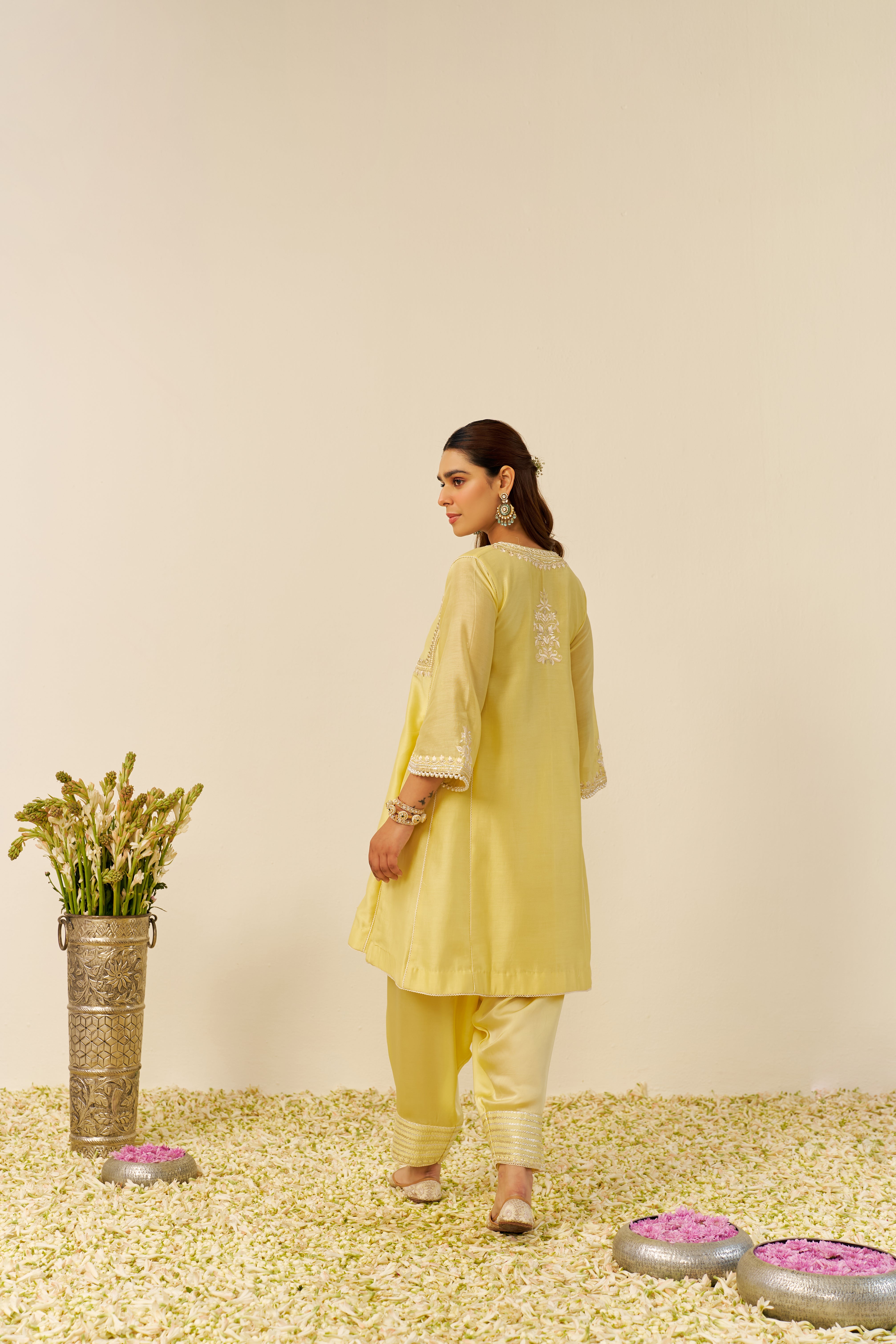 AIZA - SHORT CHAUGA WITH SALWAR AND DUPATTA