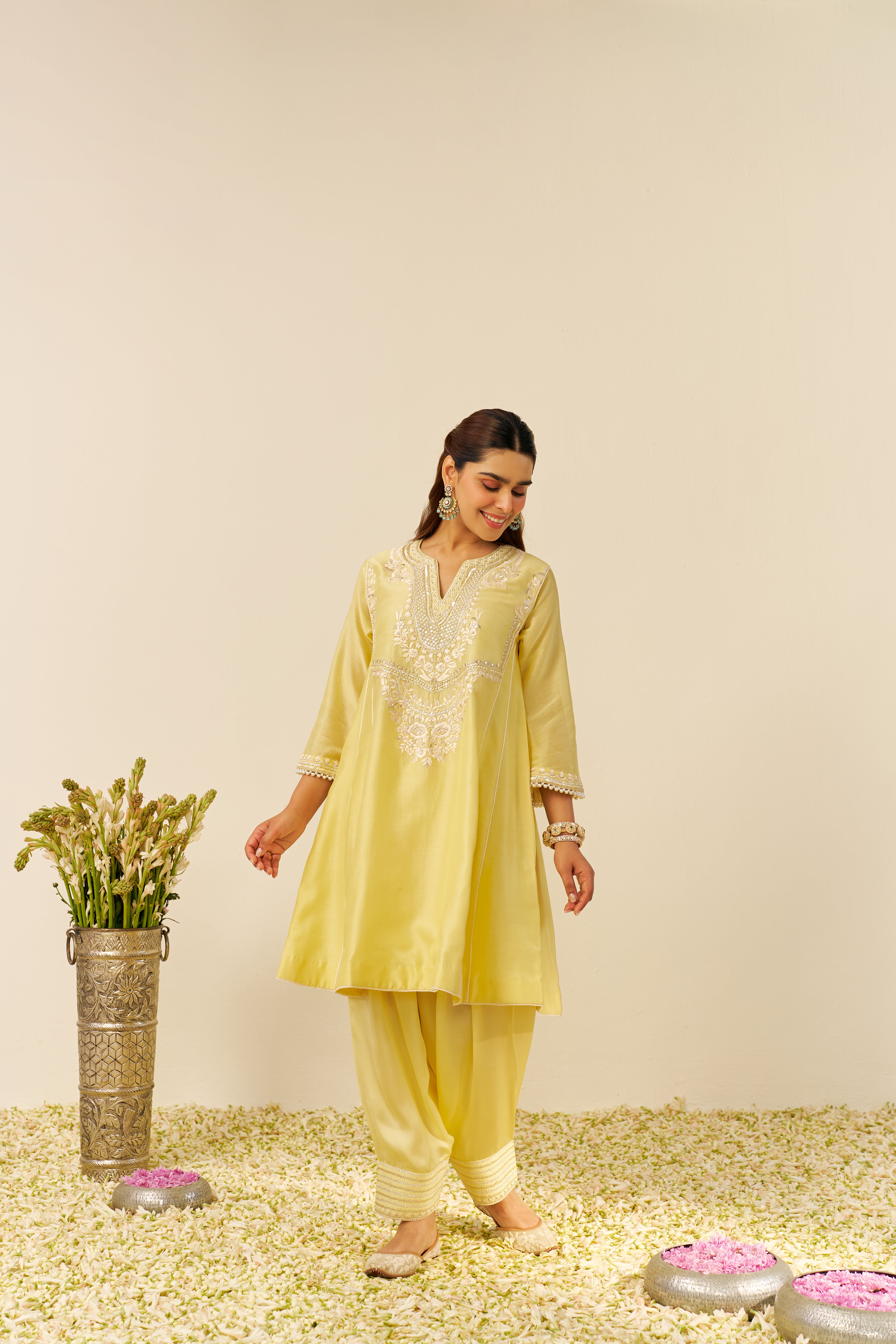 AIZA - SHORT CHAUGA WITH SALWAR AND DUPATTA