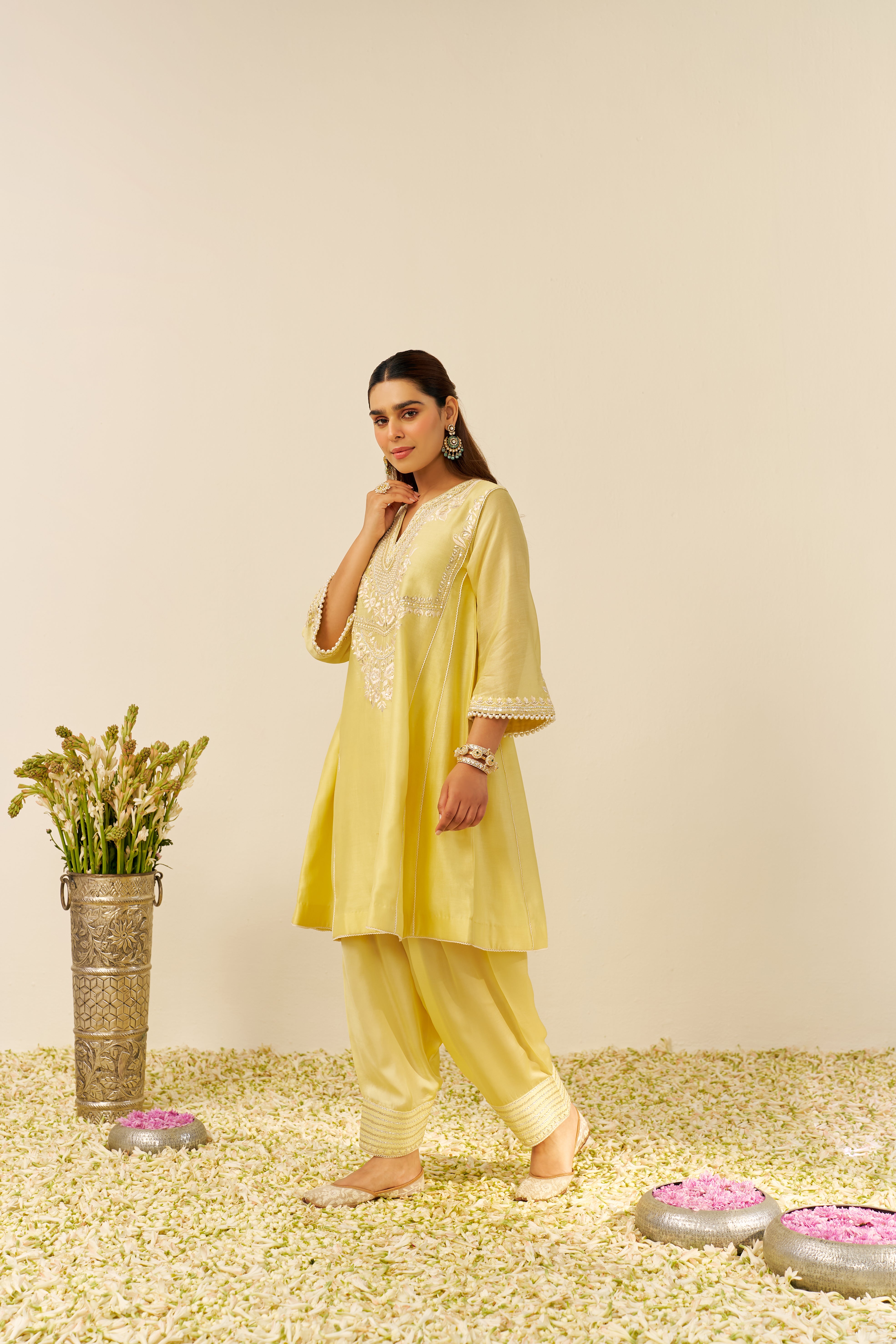 AIZA - SHORT CHAUGA WITH SALWAR AND DUPATTA