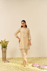 ZAHRA - SHORT KURTA WITH DHOTI AND DUPATTA