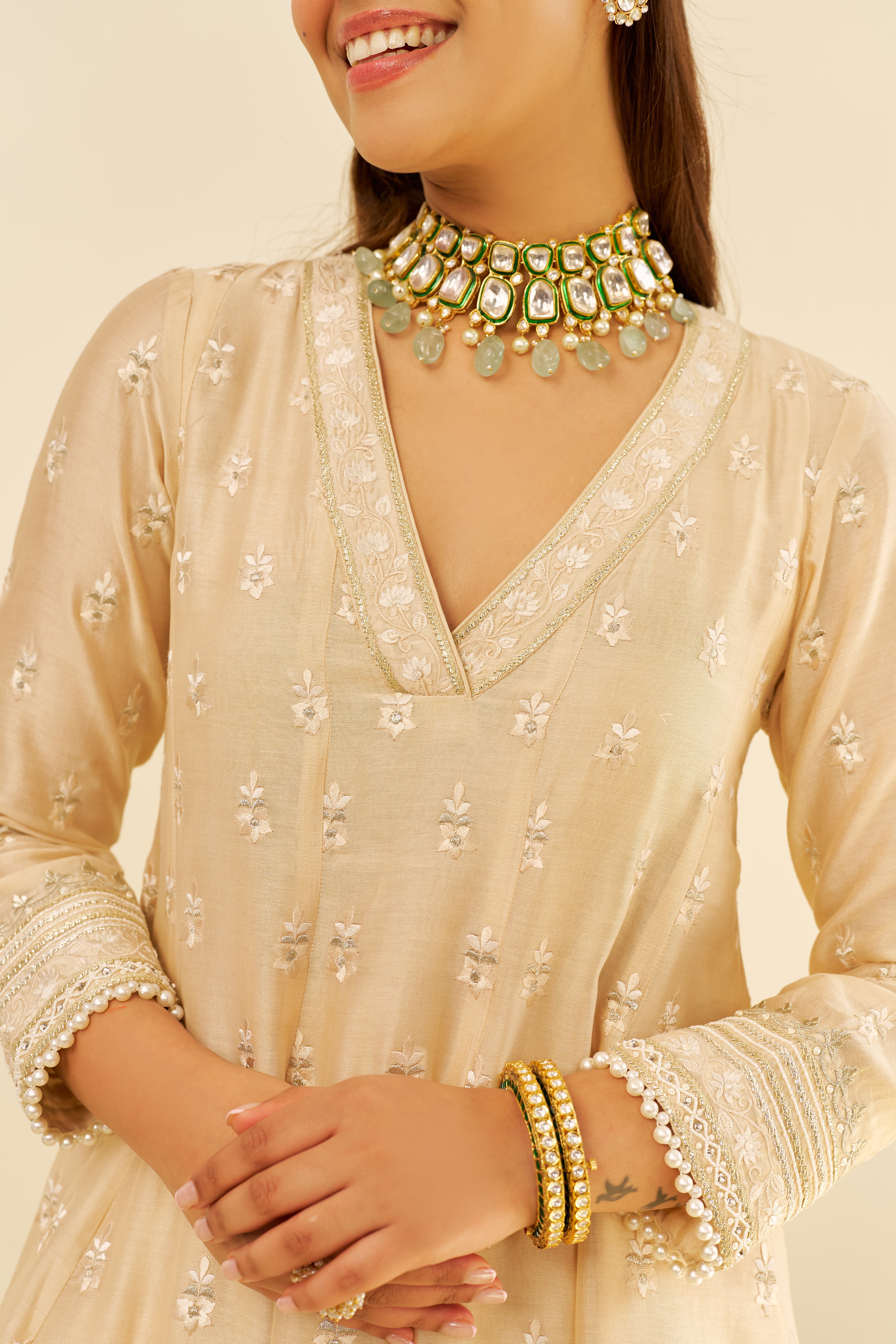 MEERAM - SHORT ANARKALI WITH SALWAR AND DUPATTA