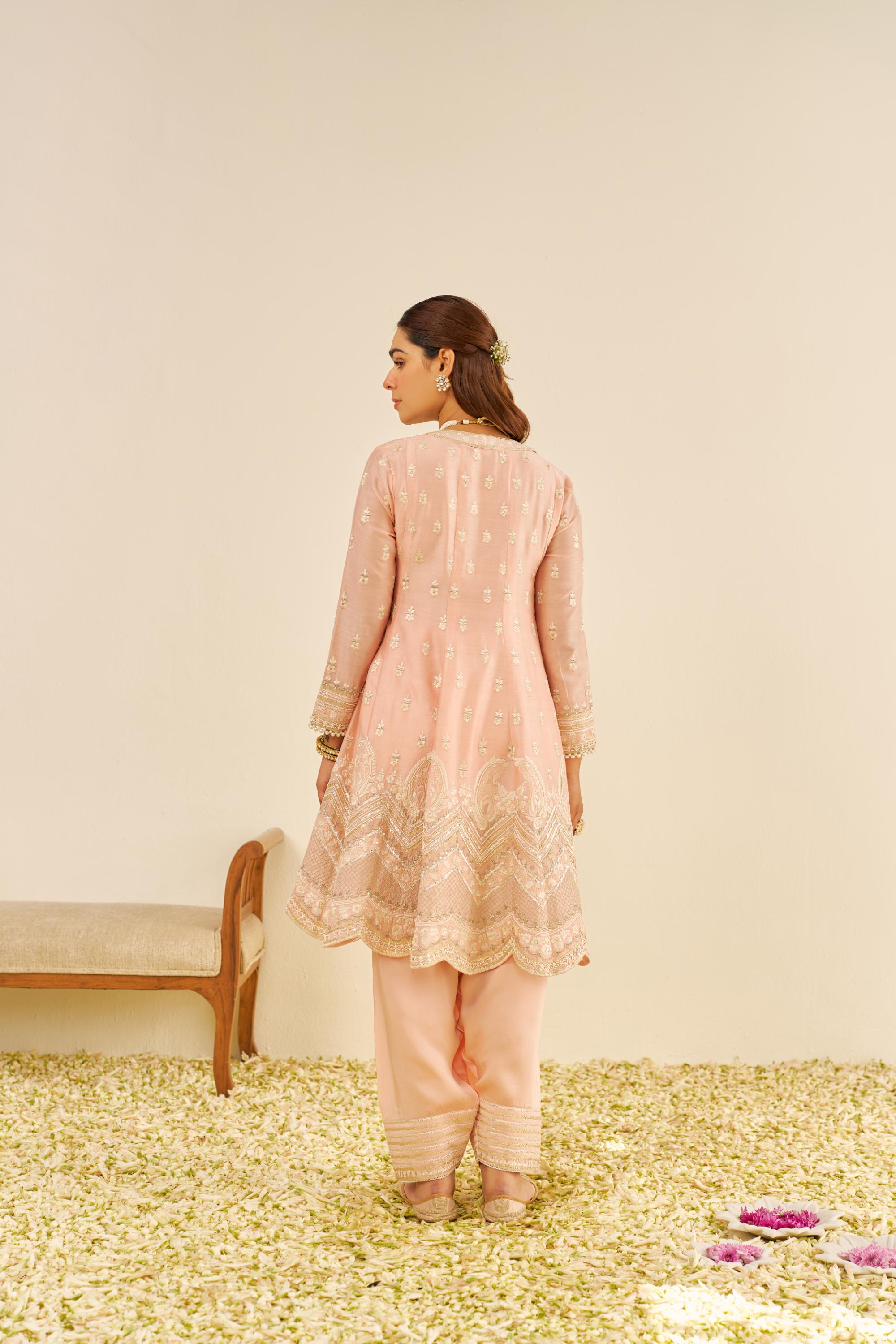 MEERAM - SHORT ANARKALI WITH SALWAR AND DUPATTA