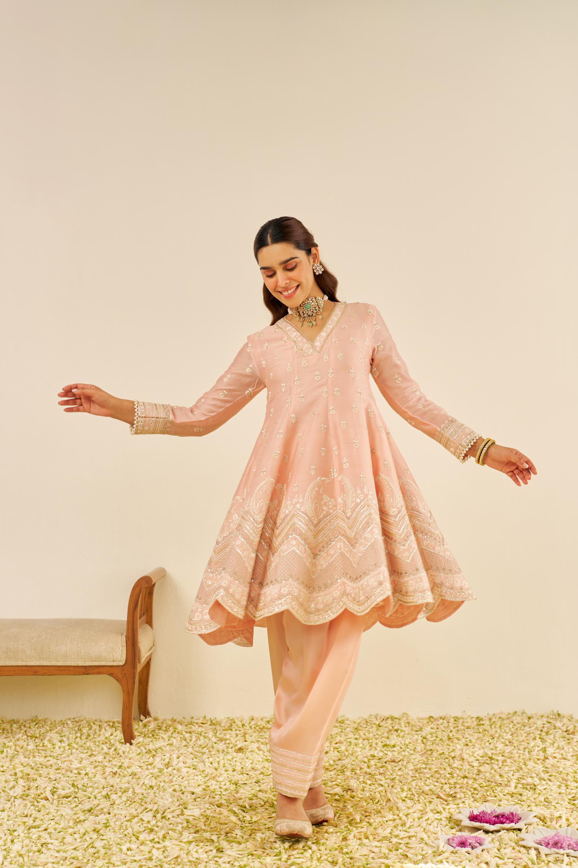 MEERAM - SHORT ANARKALI WITH SALWAR AND DUPATTA