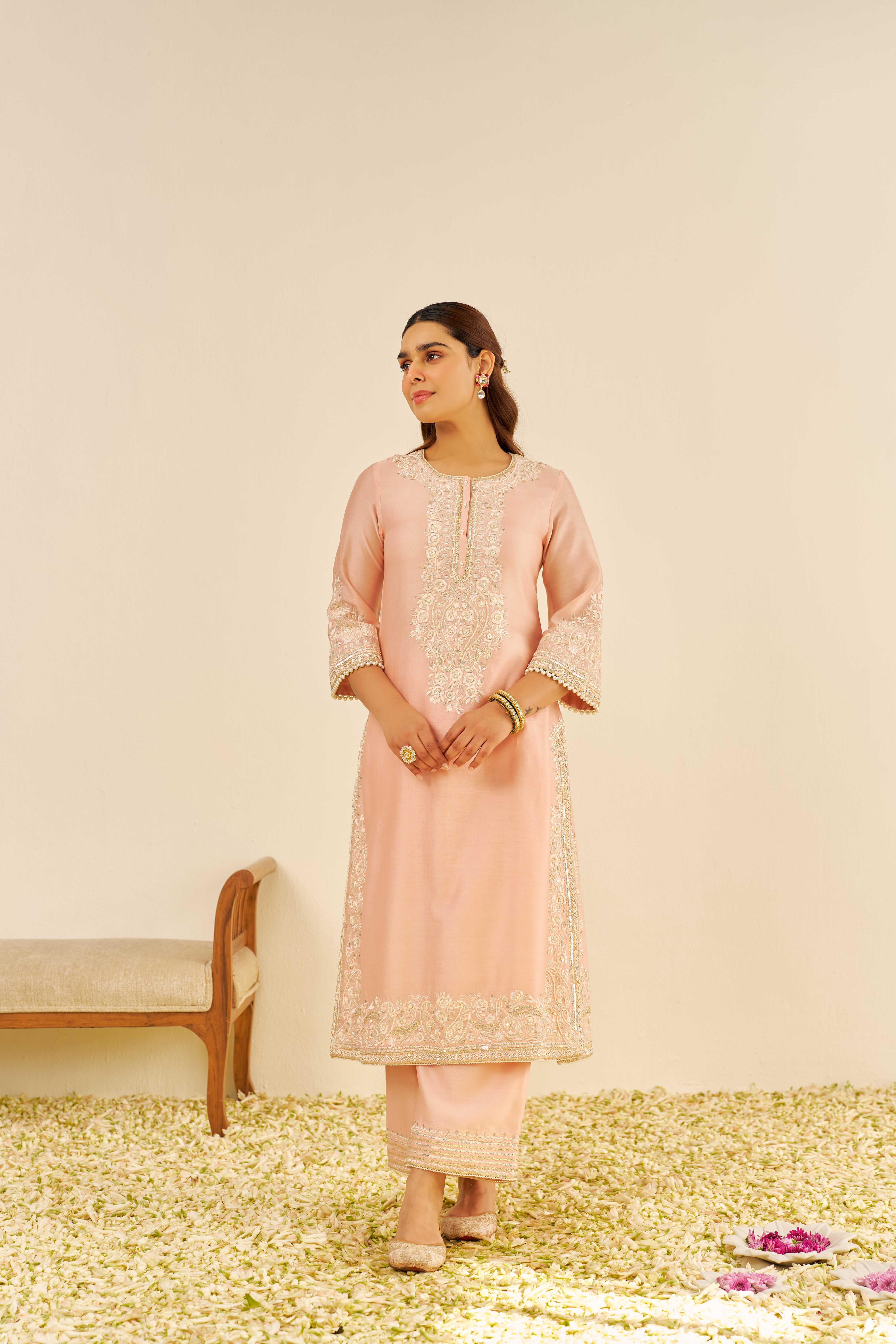 SEREEN - A-LINE KURTA WITH PALAZZO