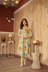 Ruya Aqua Kurta Set
