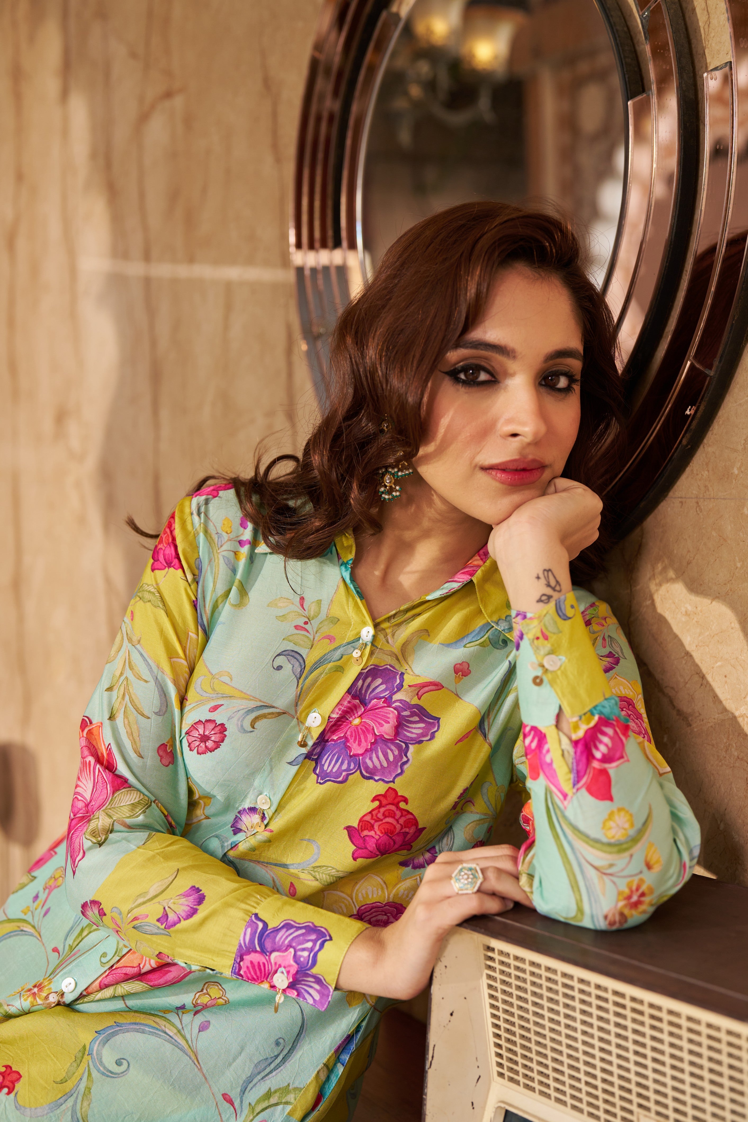 Ruya Aqua Kurta Set