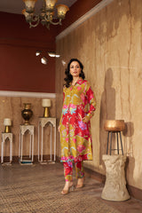 Ruya Olive Kurta