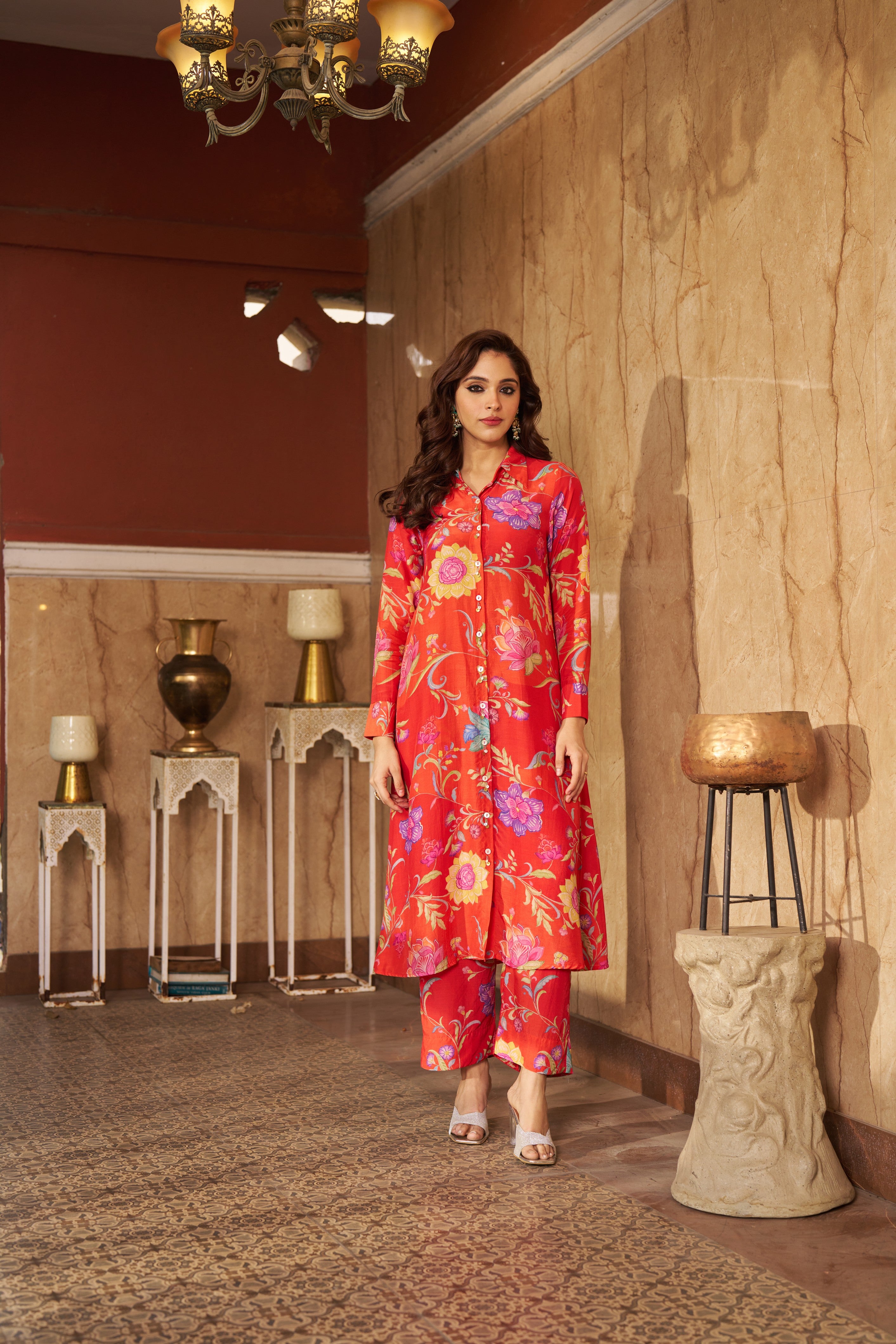 Ruya Burnt Orange Kurta Set