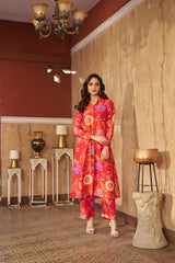 Ruya Burnt Orange Kurta Set