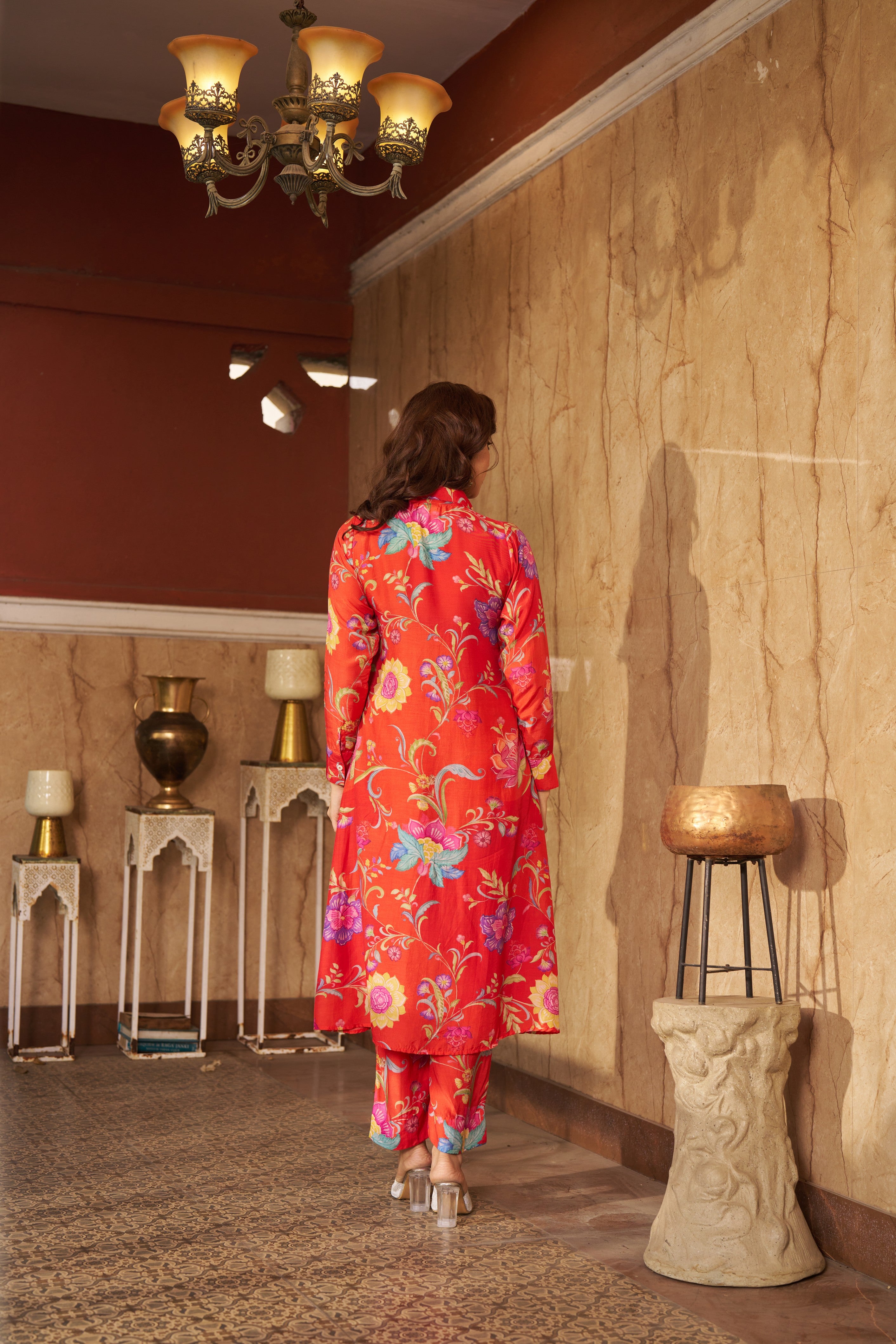 Ruya Burnt Orange Kurta Set