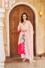 Nayaab Pink Kurta Set