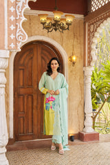 Nayaab Aqua Kurta Set