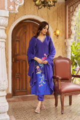 Nayaab Blue Kurta Set