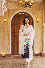Nayaab Black/White Kurta Set
