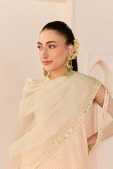 MIRAL - CARNATION PINK SHORT KURTA WITH FARSI SALWAR AND DUPATTA