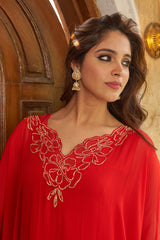 Ruya Burnt Orange Kaftaan