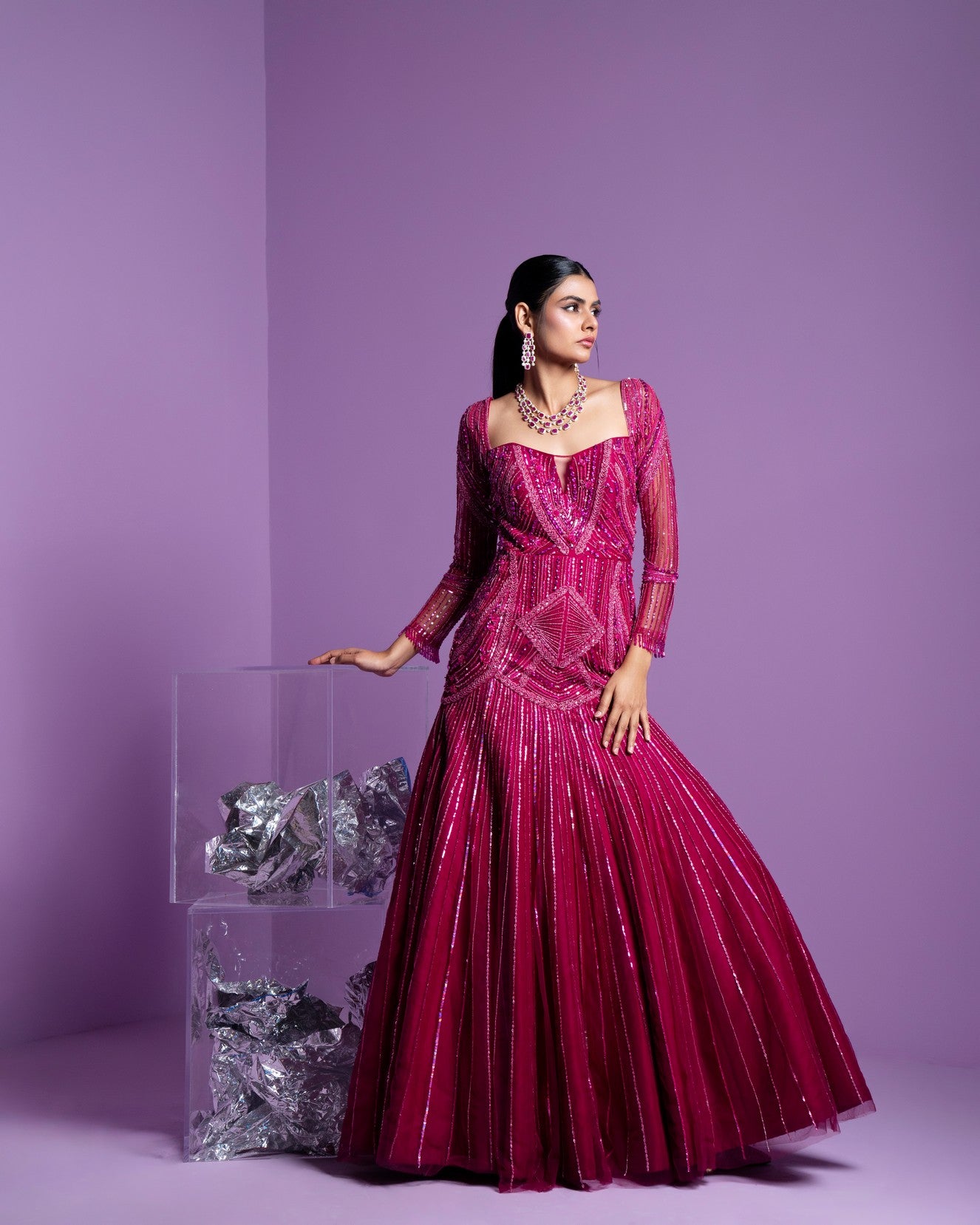 Prism pink gown