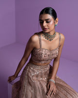 Caramel blaze lehenga set