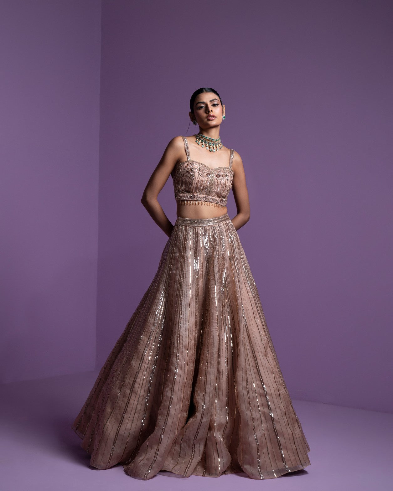 Caramel blaze lehenga set