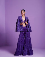 Striking Purple jacket and pant set