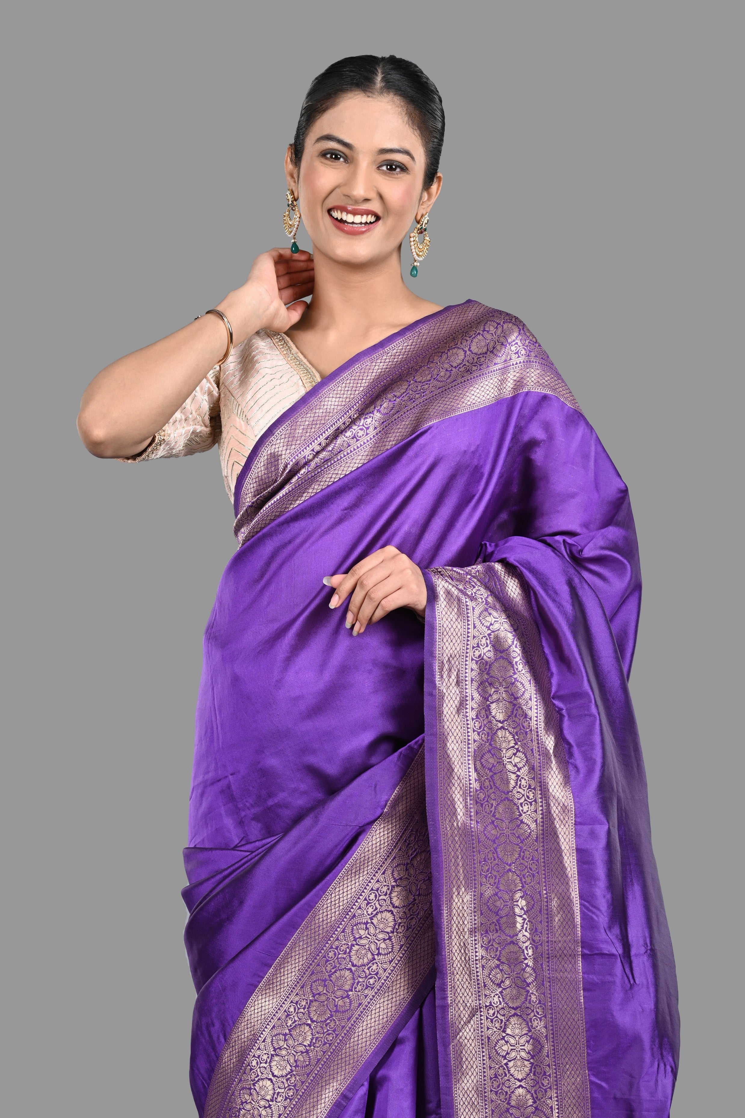 BLUE PURE SILK BANARASI HANDLOOM SAREE