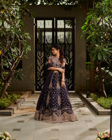 Midnight Pearl Lehanga Set. 3 (Lehenga + Blouse + Dupatta)