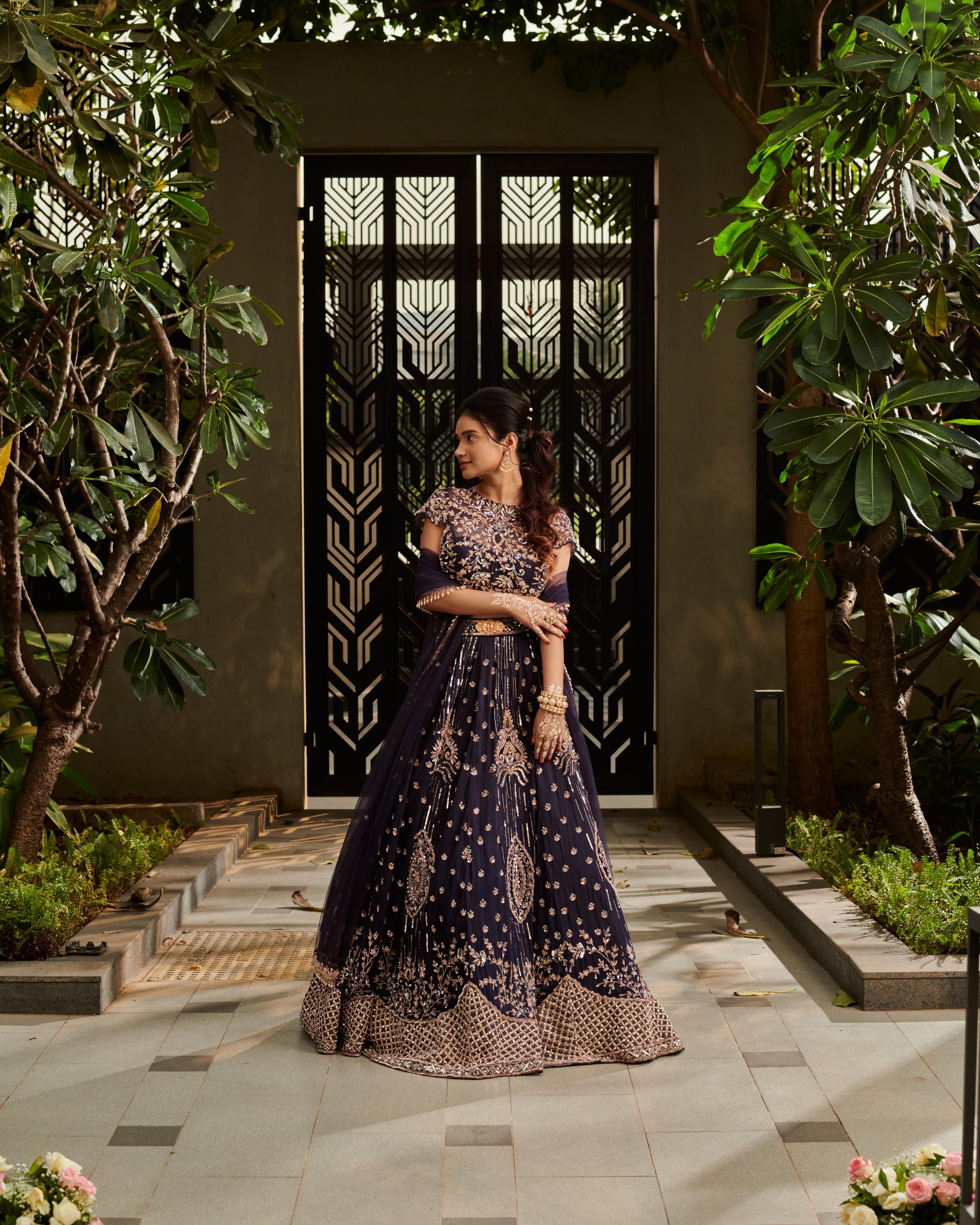 Midnight Pearl Lehanga Set. 3 (Lehenga + Blouse + Dupatta)