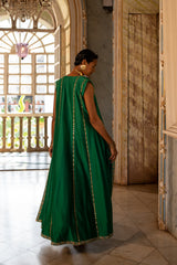 EMERALD GREEN LONG CHOGA SET