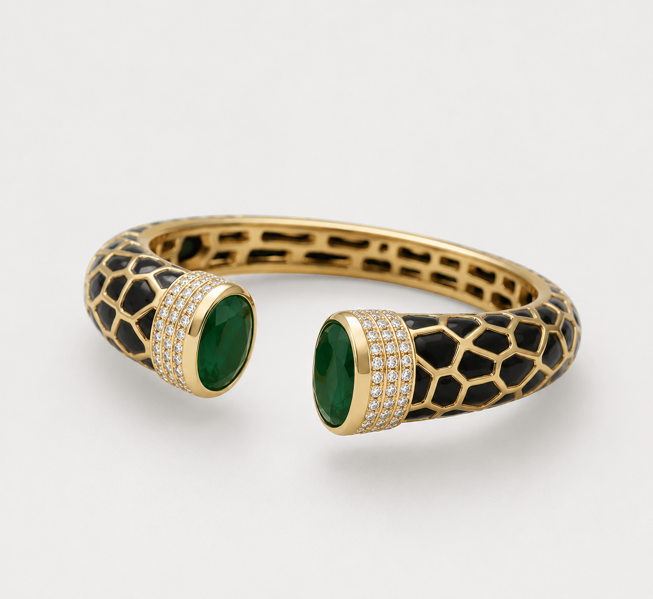 Emerald Noir Enamel Kada
