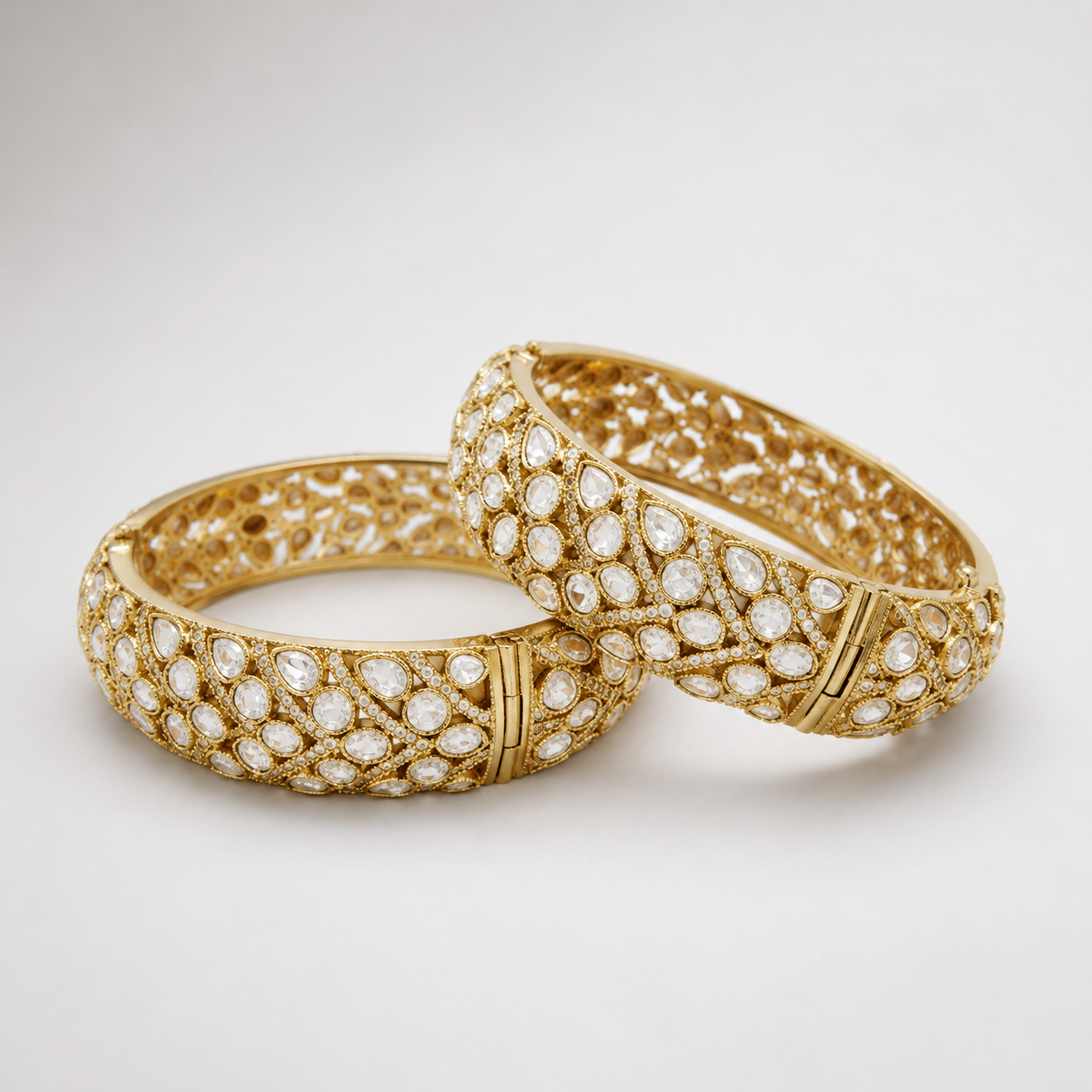 Polki Statement Kada Pair