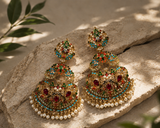 Multicolour Mughal Polki Earrings
