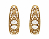 Elongated Polki Drop Earrings