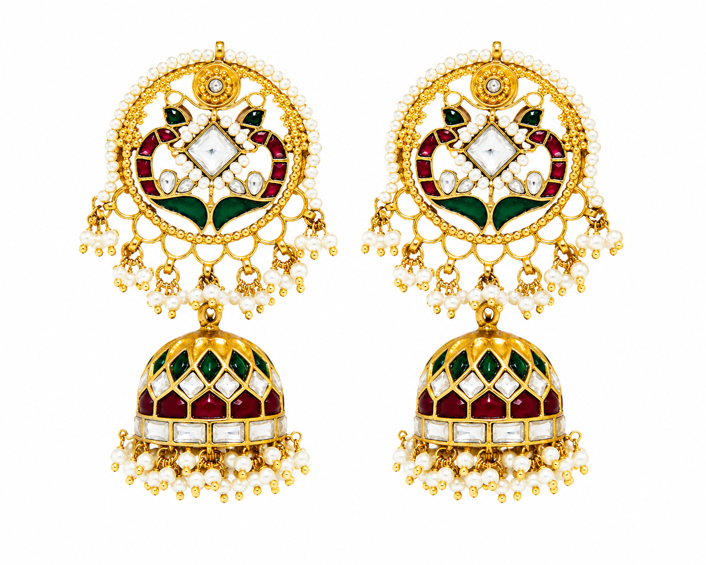 Heritage Polki Jhumka Earrings