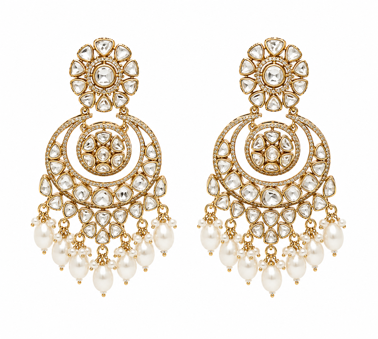 Pearl Chandbali Earrings