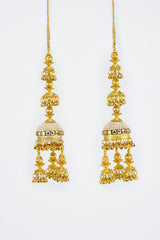 vivinia BY VIDHI MEHRA Gold Plated Womens Pair of Kaleeras (Freesize)