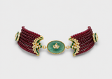 Emerald Beaded Choker Set