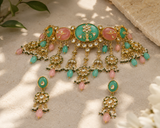 Pastel Kundan Floral Choker Set